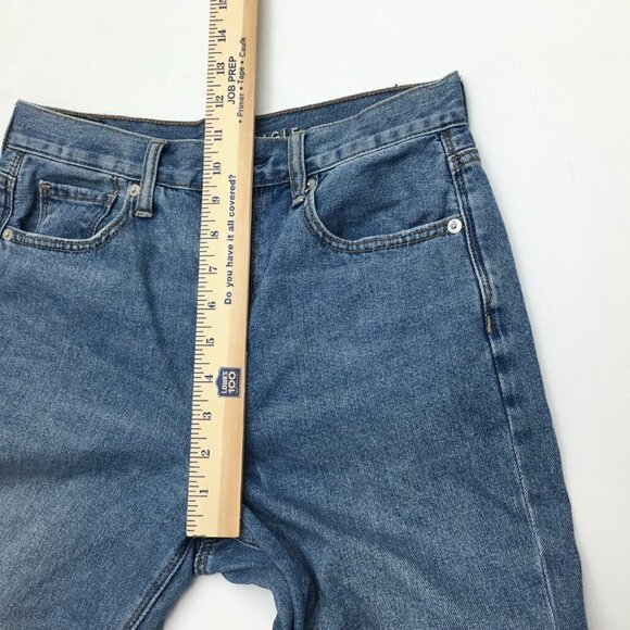 American Eagle Outfitters Mom Jeans Distressed Fray Hems Stretch size 4 - Picture 7 of 9